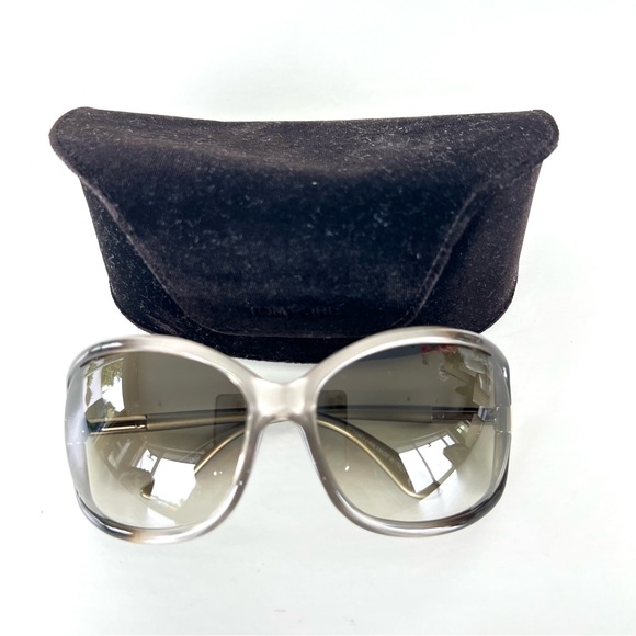 TOM FORD TF125 Anais Gray Gradient Lenses w Black Gray Silver Frame Sunglasses - Picture 2 of 15